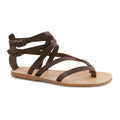 Sandali gladiatore donna in pelle marrone artigianali