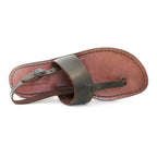Thong sandals for women handmade in brown leather