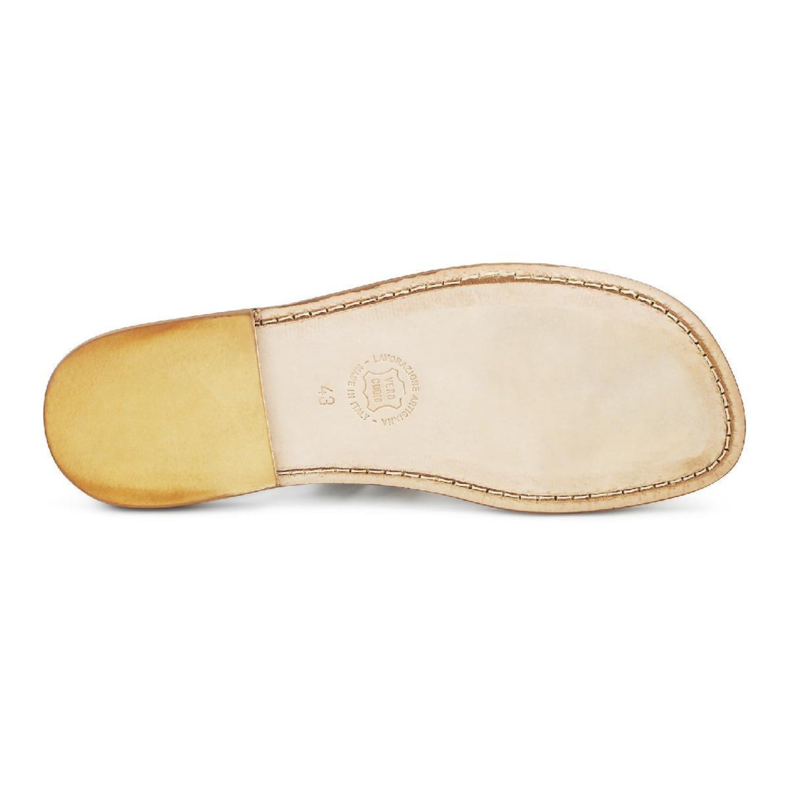 Men's flip flop sandals handmade in red and white leather