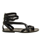 Sandalo gladiatore uomo in pelle nero