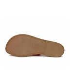 Ciabatte infradito donna in pelle laminata fucsia