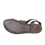 Sandali donna fatti a mano in pelle color fango