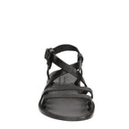 Sandali donna in cuoio nero artigianali
