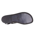 Sandali donna in cuoio nero artigianali