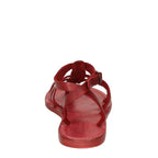 Sandali gladiatore donna in pelle rosso fatti a mano in Italia