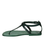 Sandali infradito donna fatti a mano in pelle verde