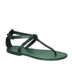 Sandali infradito donna fatti a mano in pelle verde