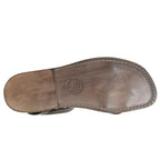 Sandalo gladiatore uomo in pelle color fango