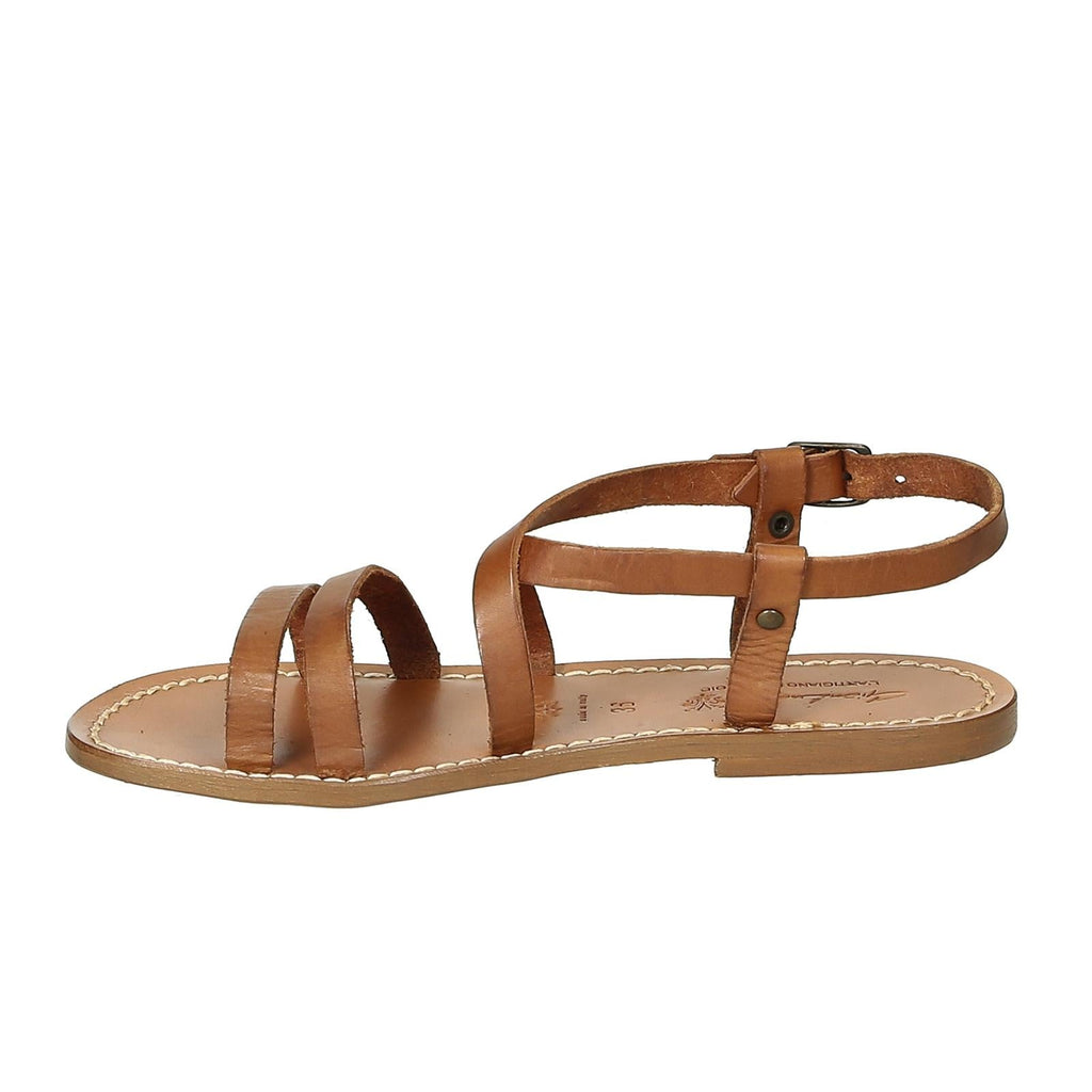 Sandali donna in cuoio fatti a mano