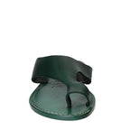Ciabatte infradito donna in pelle verde artigianali