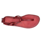Sandali infradito donna fatti a mano in pelle rosso