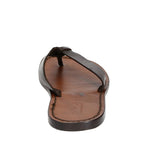 Handmade leather thongs for men with leather sole