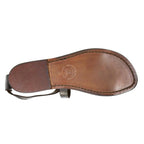 Womens sandals in Dark Brown Leather handmade in Italy