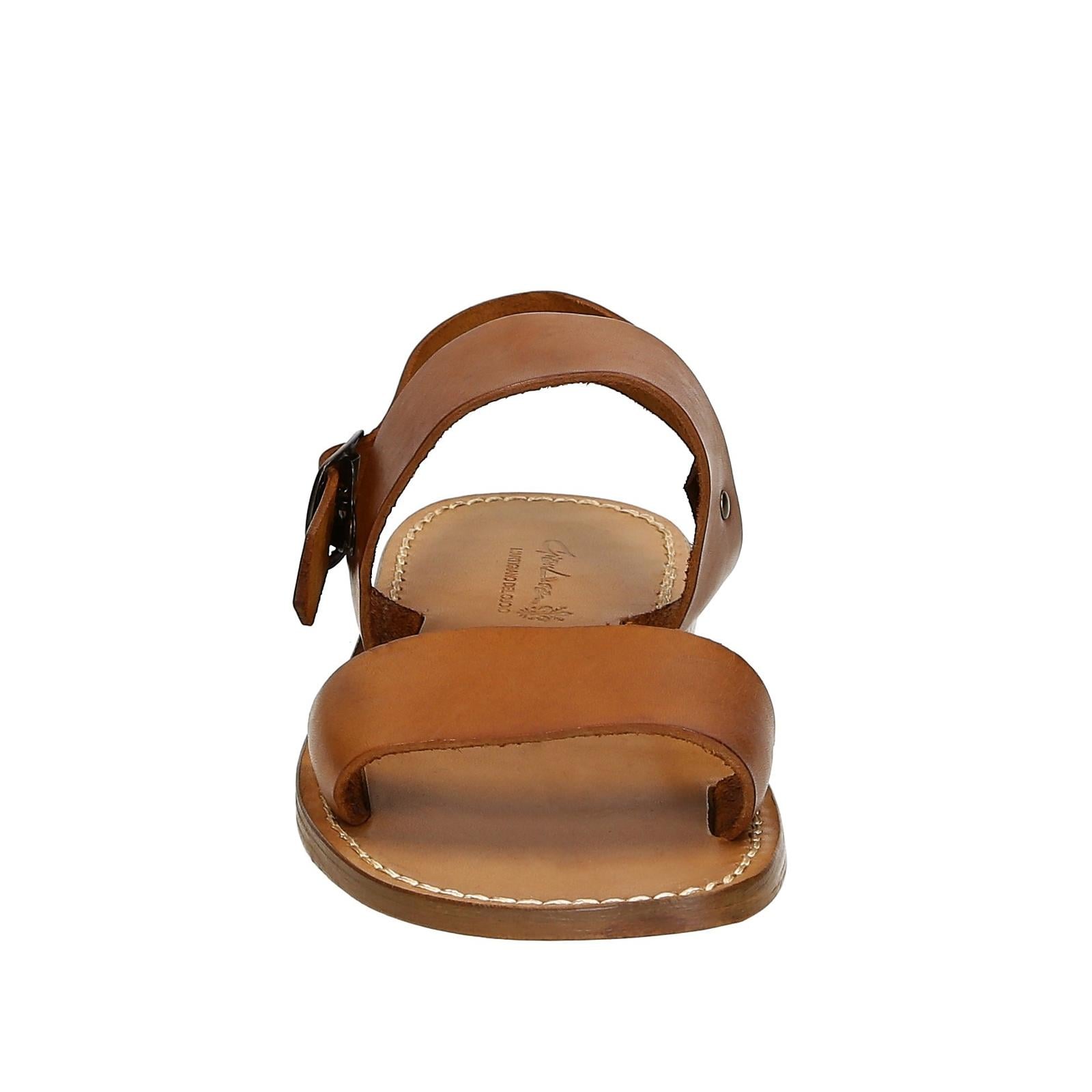 Hand made in Italy mens sandals in vintage cuir leather