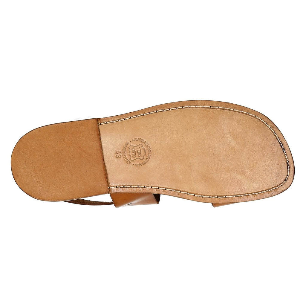 Hand made in Italy mens sandals in vintage cuir leather