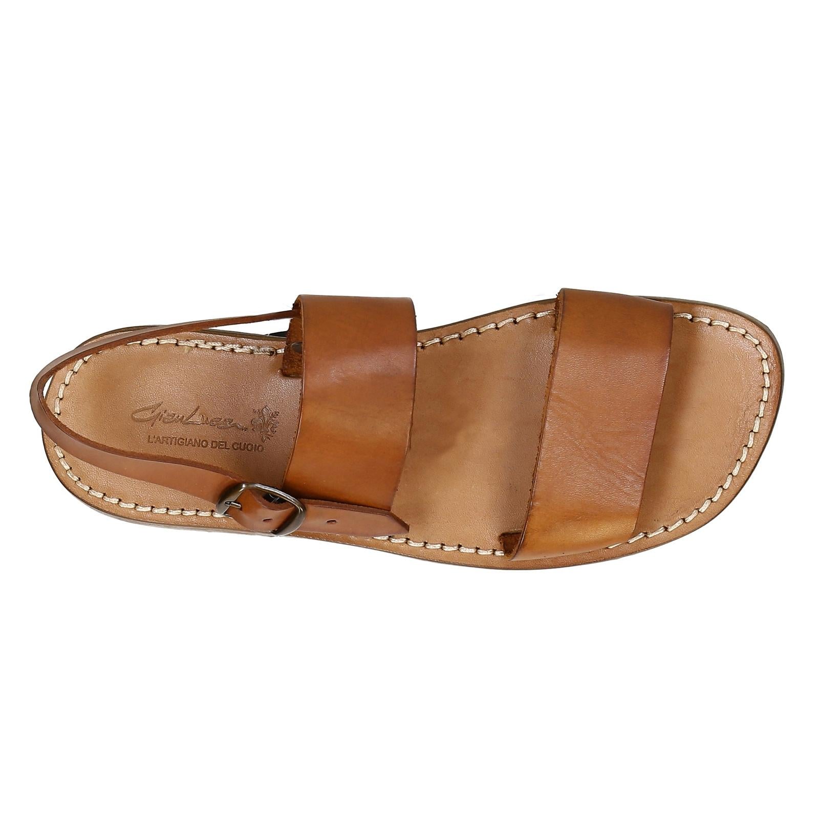 Hand made in Italy mens sandals in vintage cuir leather