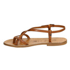 Women's leather sandals Handmade in Italy in vintage cuir