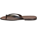 Tongs homme cuir marron fait à la main en Italie