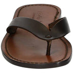 Handmade leather thongs sandals for men Made in Italy