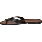 Handmade leather thongs sandals for men Made in Italy
