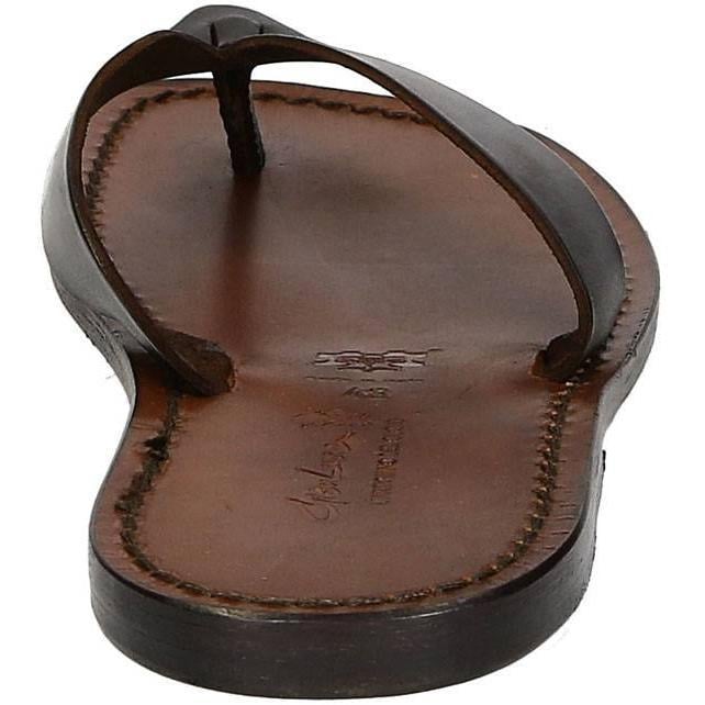 Handmade leather thongs sandals for men Made in Italy