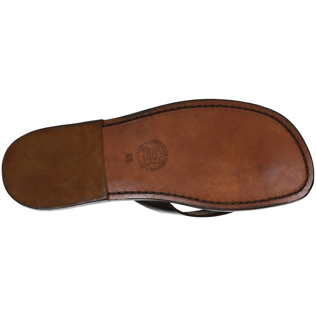 Handmade leather thongs sandals for men Made in Italy