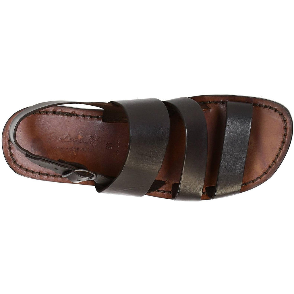 Sandales en cuir artisanales marron fait en Italie