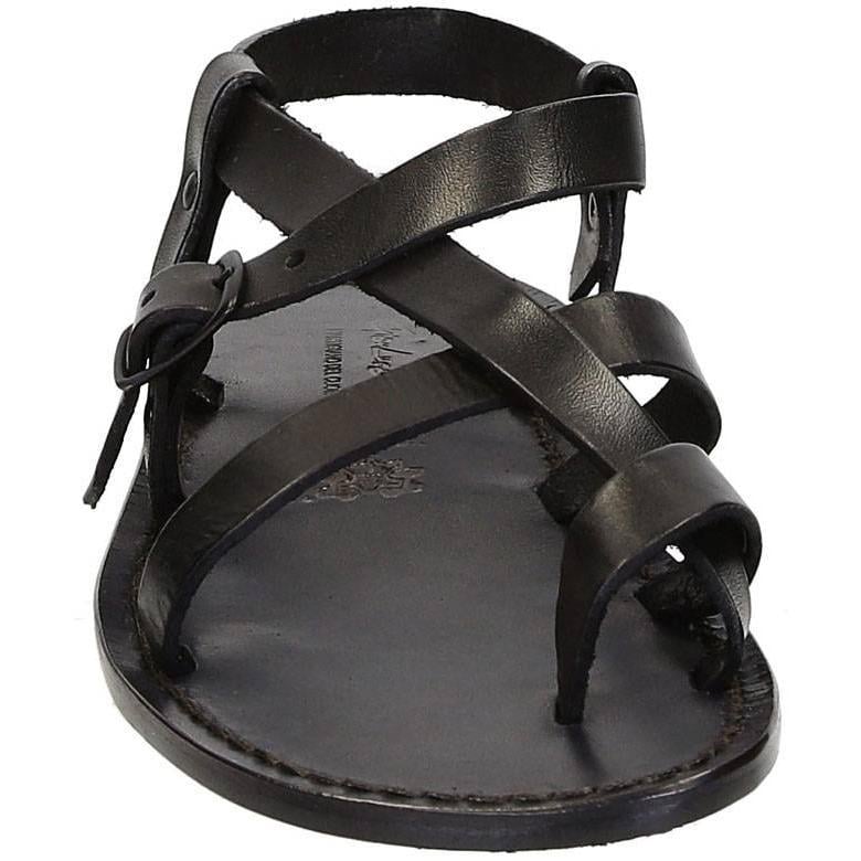 Gladiator sandals for men in black real calf leather