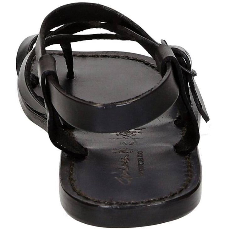 Gladiator sandals for men in black real calf leather