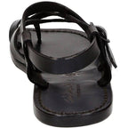 Gladiator sandals for men in black real calf leather