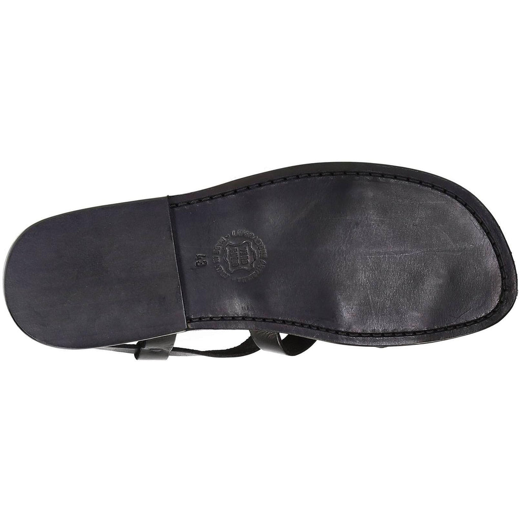 Gladiator sandals for men in black real calf leather
