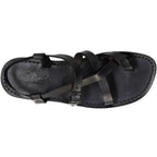 Gladiator sandals for men in black real calf leather