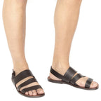 Sandales en cuir artisanales marron fait en Italie