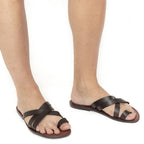 Herren Flip-Flop-Sandalen aus Leder in Italien von Hand gefertigt