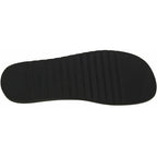 Infradito uomo in pelle nero con suola in gomma spessa