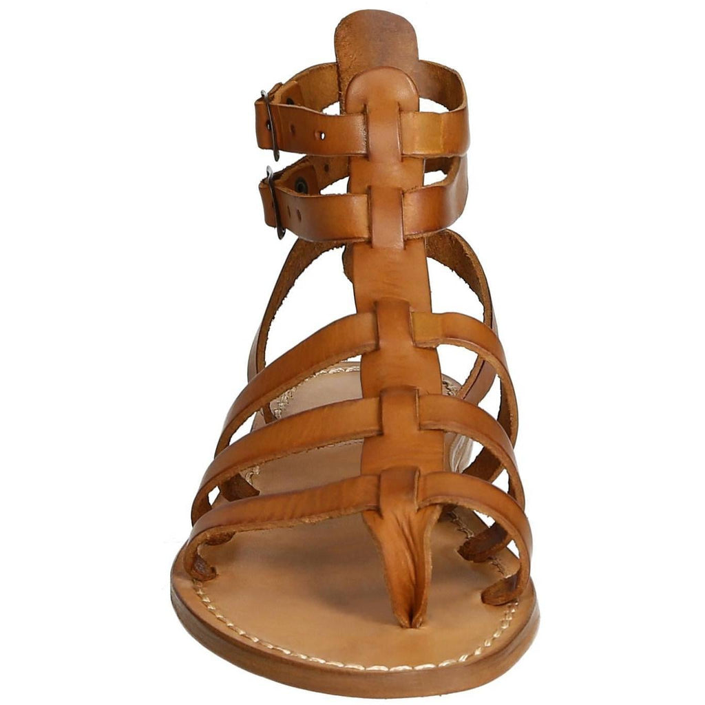 Flat gladiator sandals for women Handmade in Italy in cuir leather