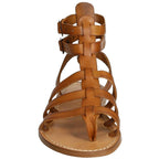 Flat gladiator sandals for women Handmade in Italy in cuir leather
