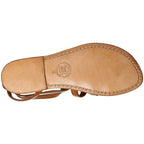 Flat gladiator sandals for women Handmade in Italy in cuir leather