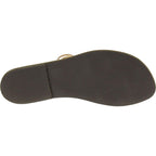 Handmade womens silver flat sandals thongs with leather sole