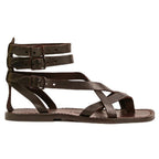 Brown men's gladiator sandals Handmade in Italy