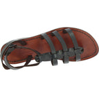 Sandali gladiatore donna in pelle marrone fatti a mano in Italia