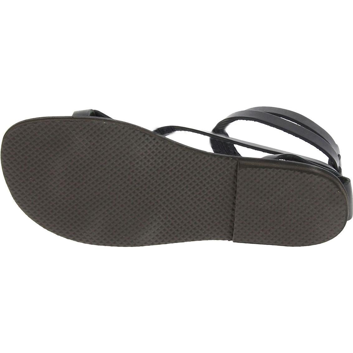 Sandali gladiatore fatti a mano in pelle colore nero