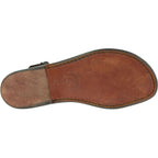 Women's leather flat brown sandals Handmade in Italy
