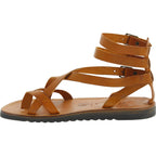 Sandali gladiatore uomo in pelle con suola in gomma spessa
