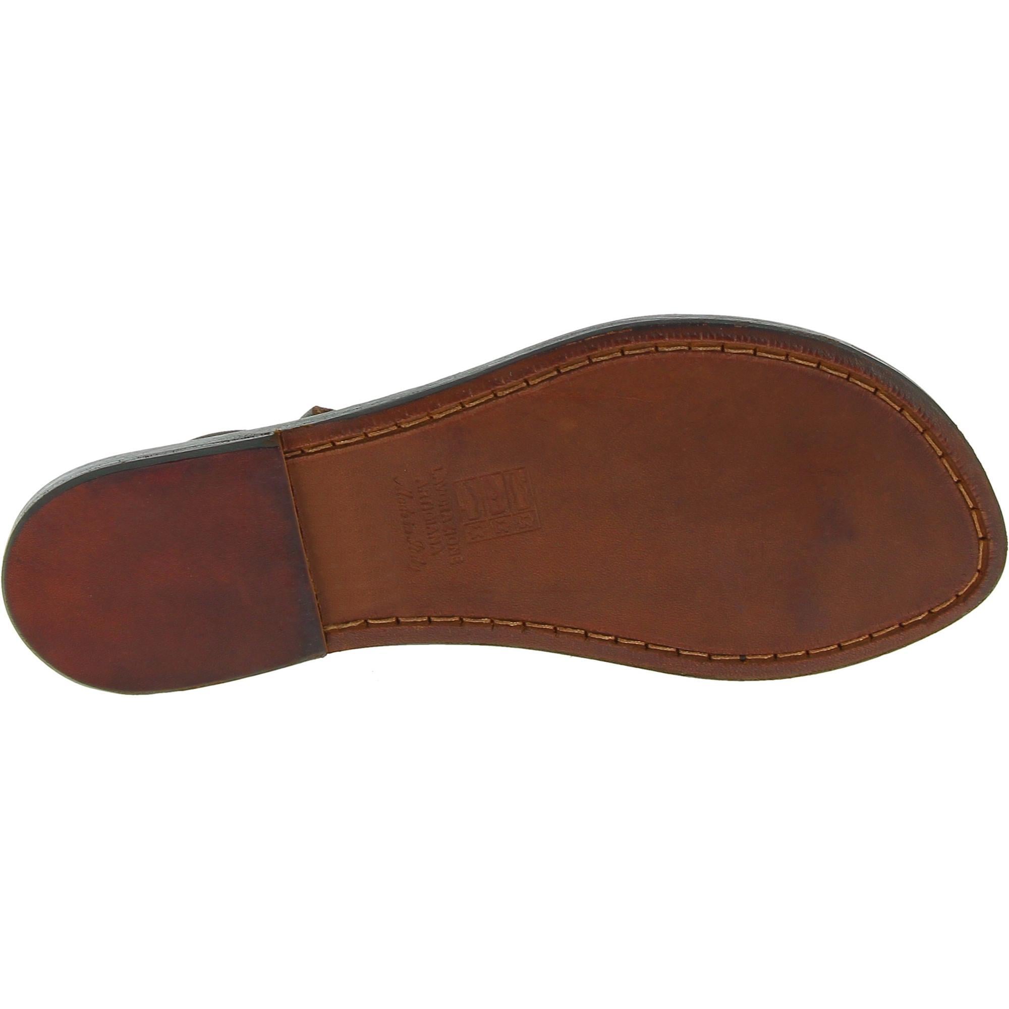 Sandali alla schiava fatti a mano in pelle testa di moro