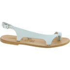 Sandali infradito da donna in pelle bianca artigianali