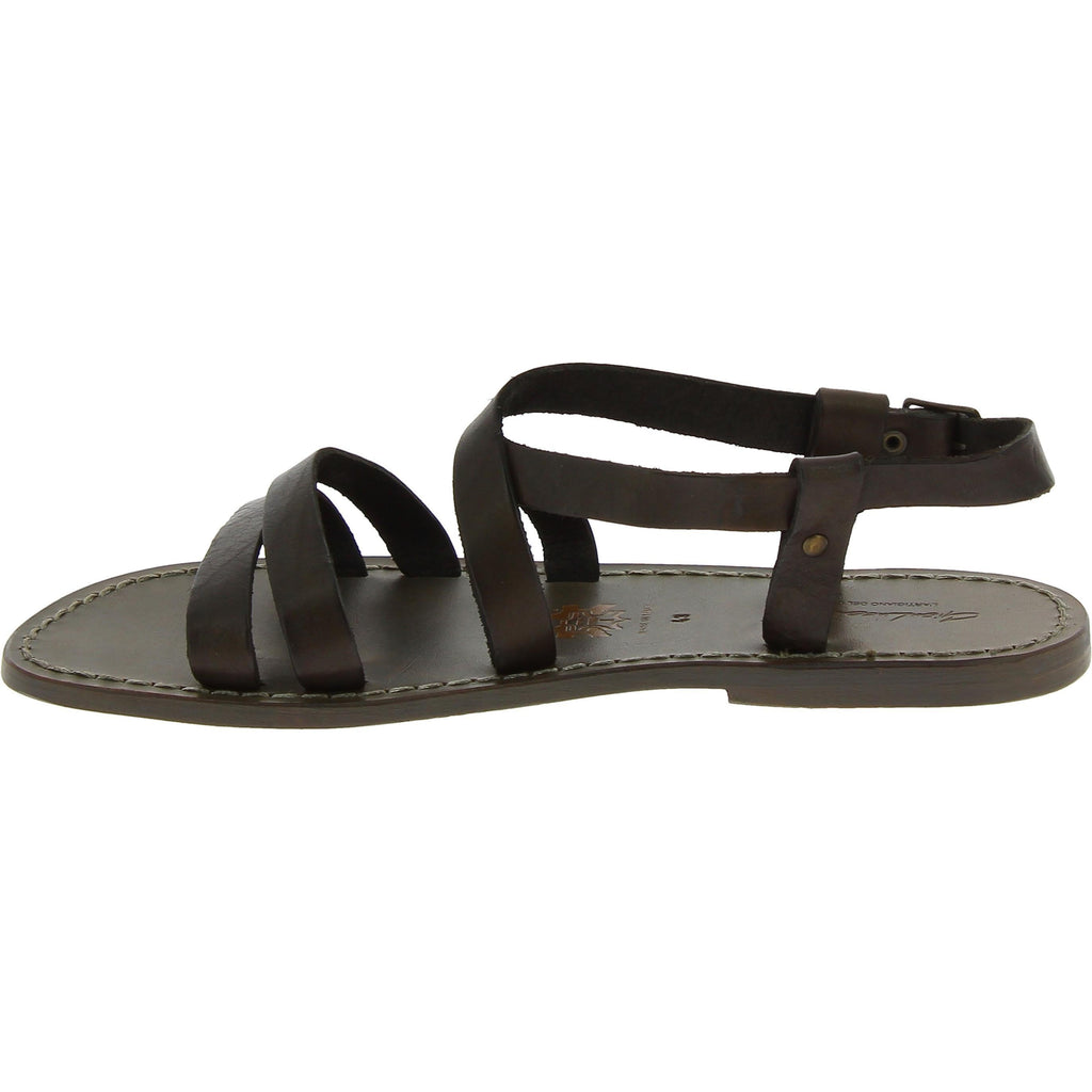 Sandali uomo in pelle color fango fatti a mano in Italia