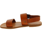 Sandali francescani donna artigianali in pelle color cuoio