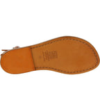Sandali donna in pelle color cuoio fatti a mano in Italia