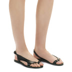 Sandali infradito da donna artigianali in pelle verde